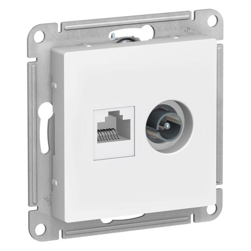 Изображение товара Розетка комбинированная Schneider Electric AtlasDesign двойная белая ATN000189