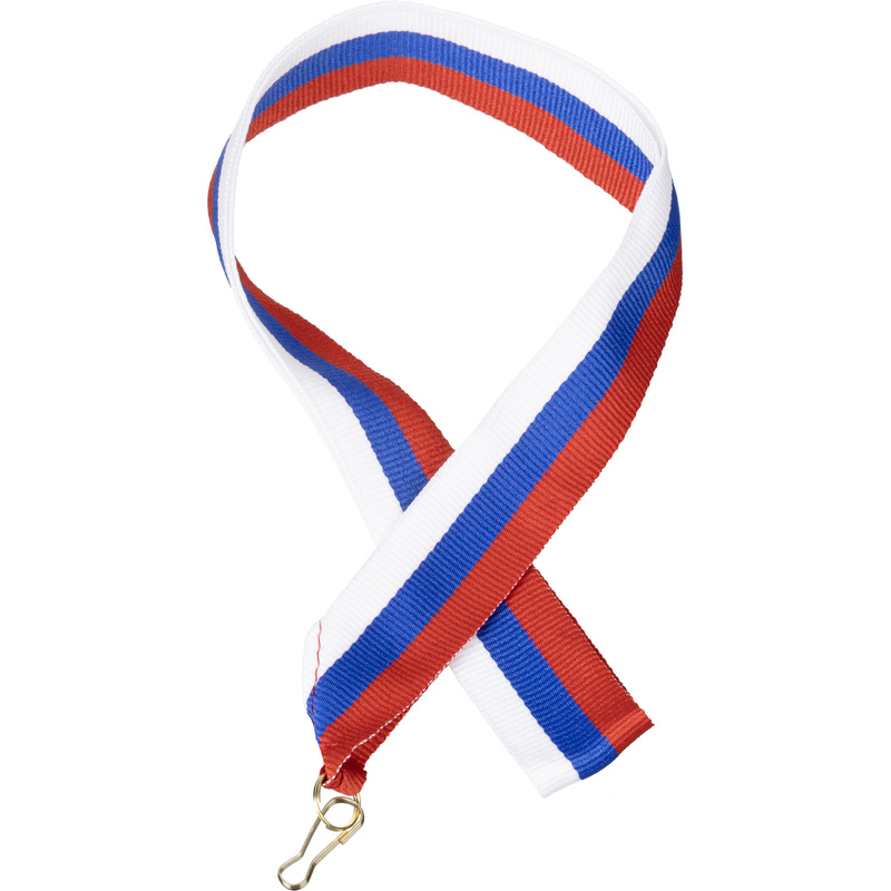 Изображение товара Лента для медалей 2.4 см Триколор Россия 40 см для наград спортивных мероприятий