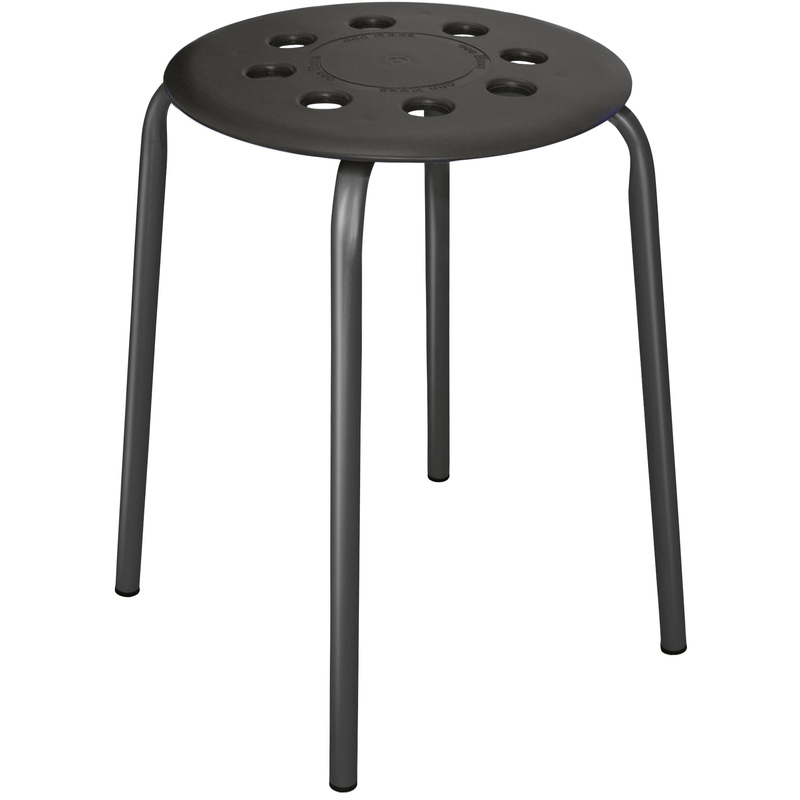 Изображение товара Табурет ТП01 черный диаметр сиденья 320 мм высота 462 мм бытовой