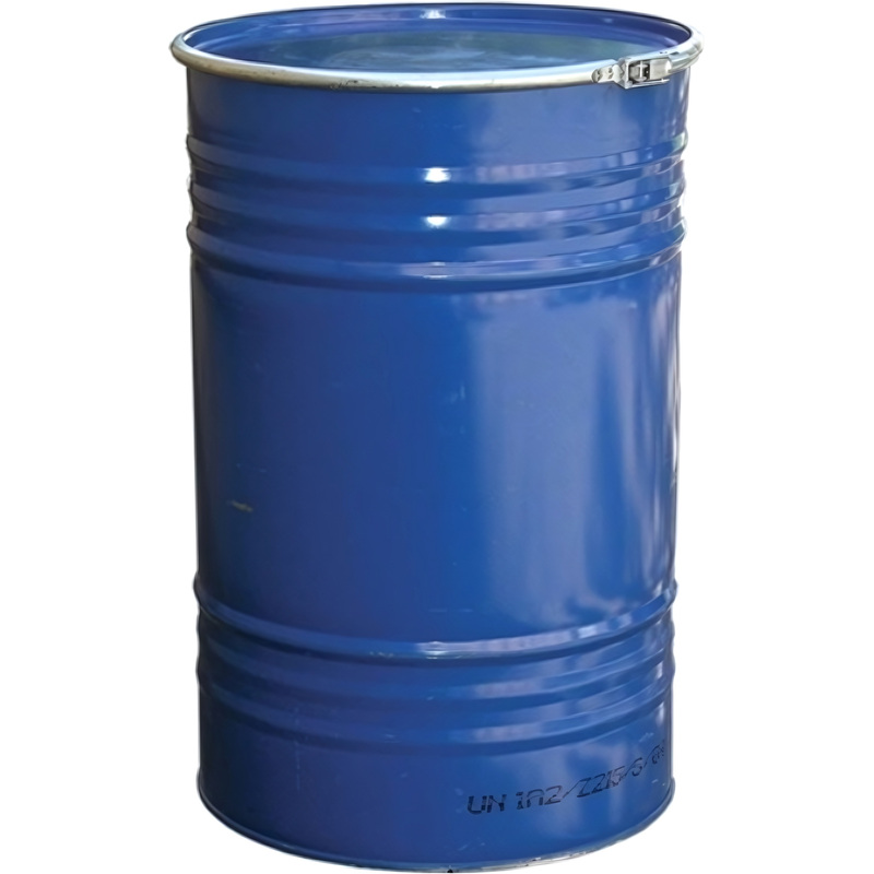 Изображение товара Бочка стальная 210 л с крышкой на обруч, синяя, для хранения