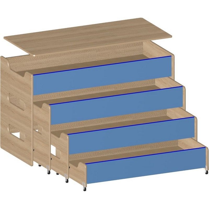 Изображение товара Кровать 4-х ярусная с крышкой МЦ-91-20