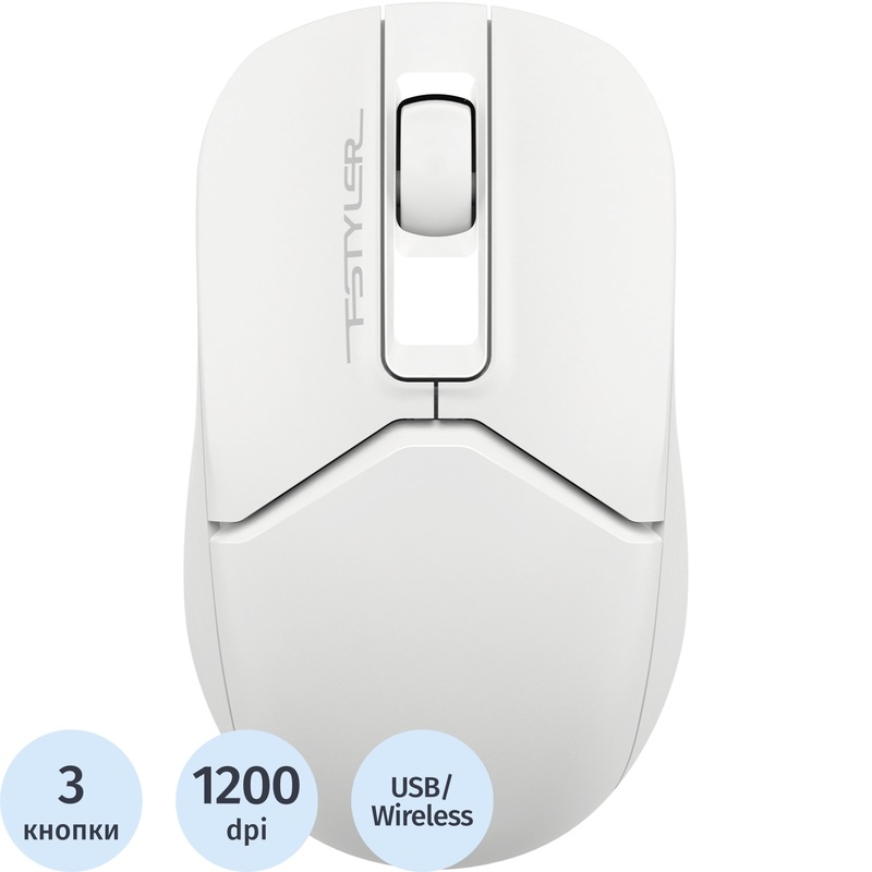 Изображение товара Беспроводная мышь A4Tech Fstyler FG12 белая (FG12 WHITE)