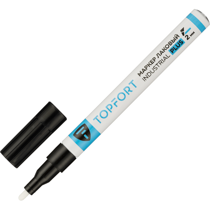 Изображение товара Маркер промышленный лаковый TOPFORT Industrial Plus для агрессивной среды чёрный 1-2 мм (2096982)