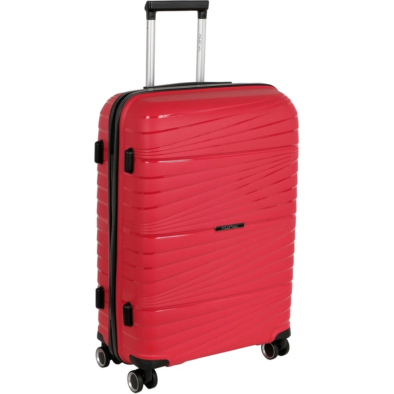 Изображение товара Чемодан Polar размер M 66 л из поликарбоната красный с TSA и четырьмя колёсами