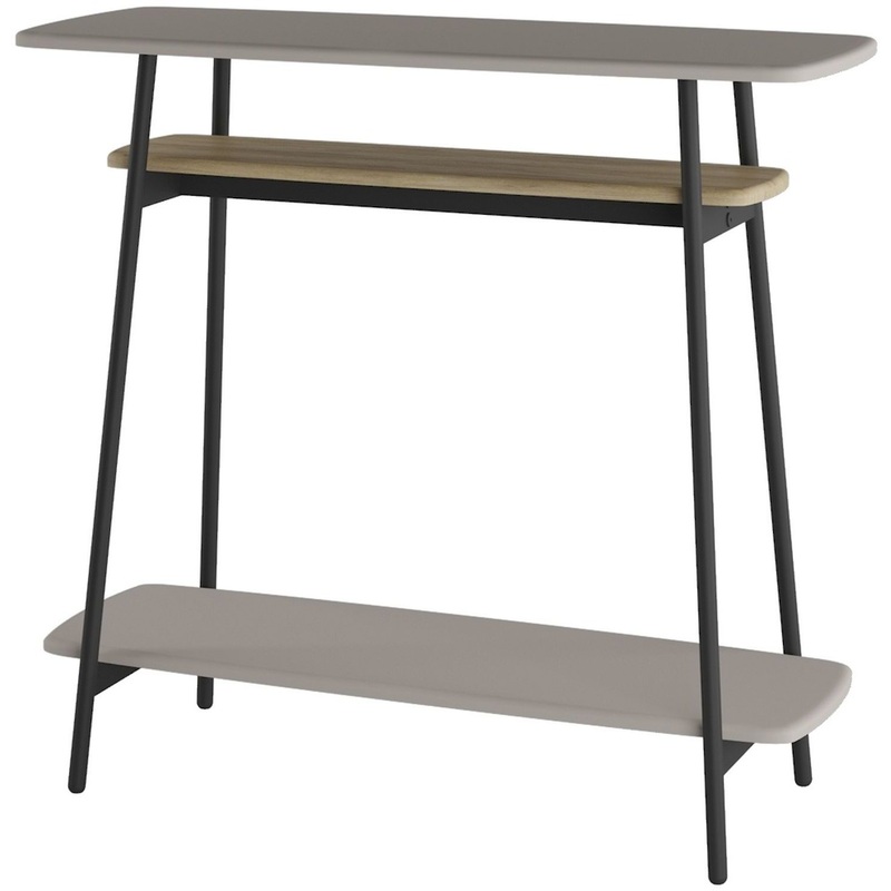 Изображение товара Консоль Юкон капучино/чёрный 900х350х850 мм с металлическим каркасом