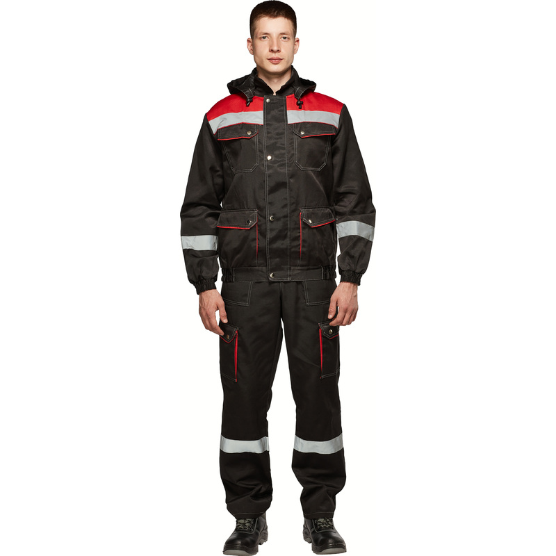 Изображение товара Костюм рабочий летний мужской Антей-КПК красный/черный размер 48-50