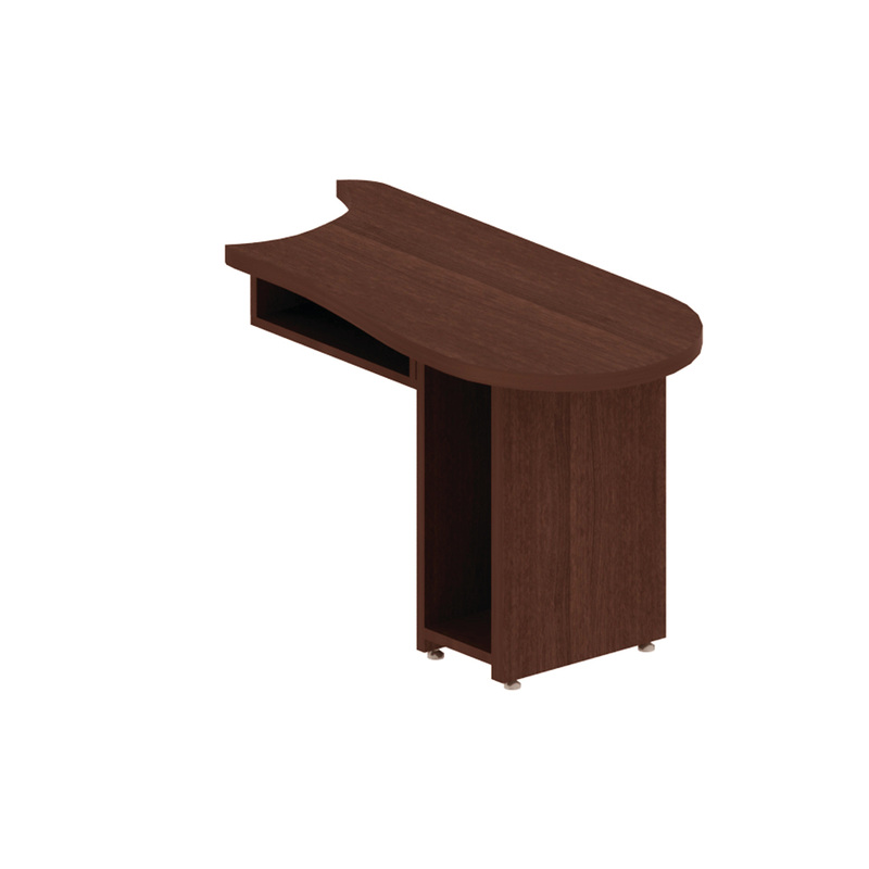 Изображение товара Брифинг-приставка к офисным столам правая орех 1300x604x750 мм