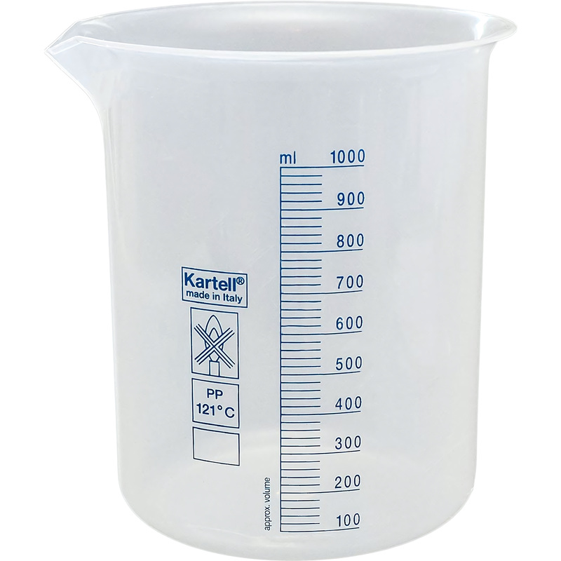 Изображение товара Мерный стакан полипропилен 1000 мл с градуировкой для стерилизации