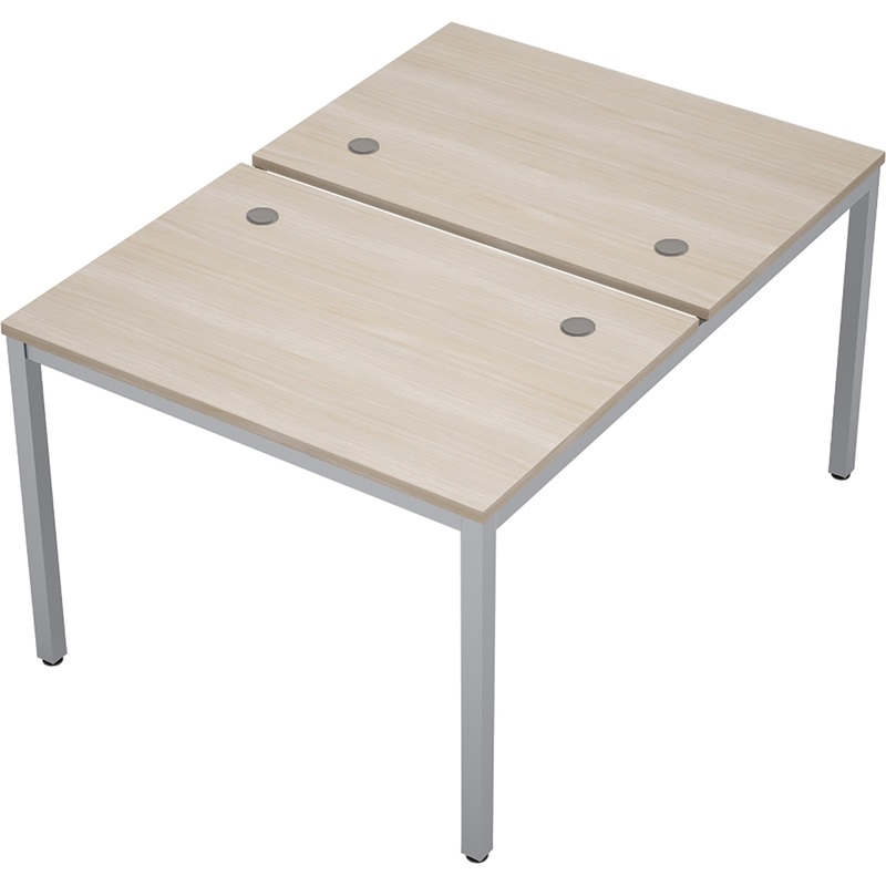 Изображение товара Стол приставной Avance 6МБ.277 двухместный шамони светлый алюминий матовый