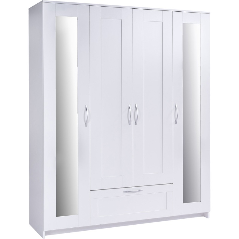 Изображение товара Шкаф комбинированный ГУД ЛАКК Сириус 2.02.01.042.1 с двумя зеркалами (белый, 1560х502х1900 мм)