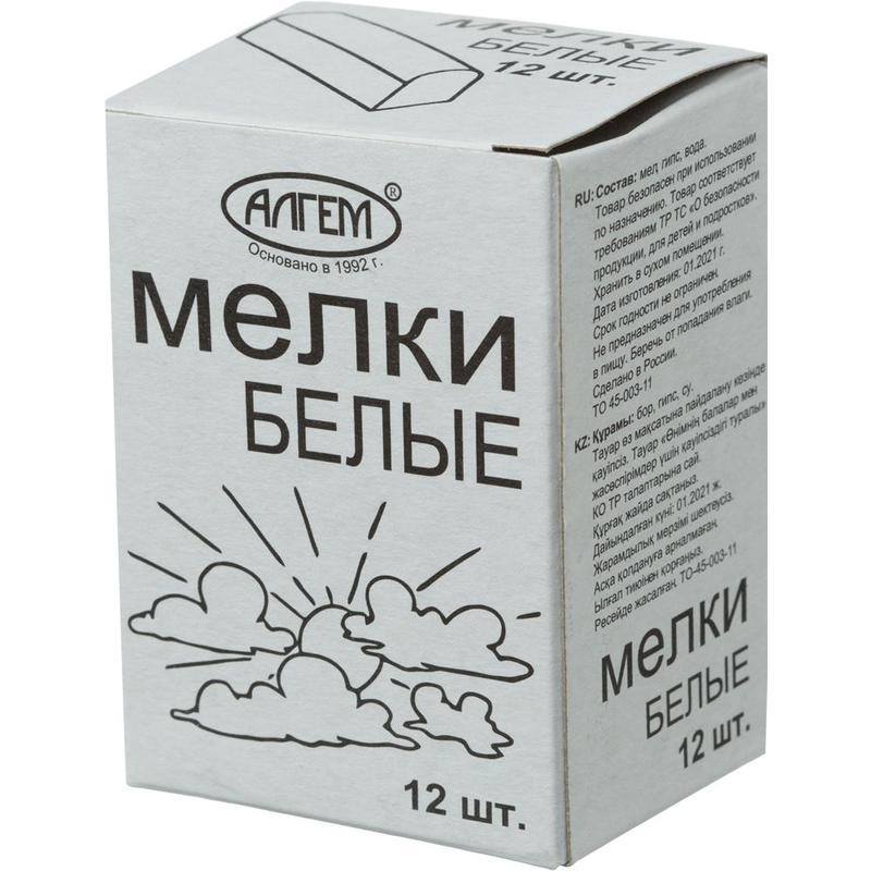 Изображение товара Мел Алгем белый 12 штук Изображение товара Мел Алгем белый 12 штук
