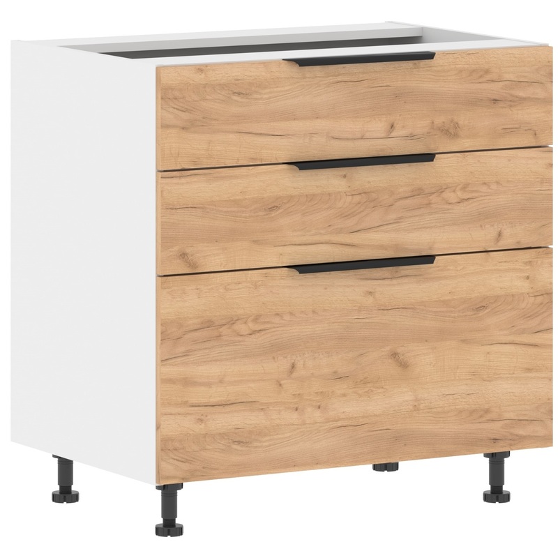 Изображение товара Шкаф напольный Corsica дуб бофорд белый 800x560x820 мм 3 ящика