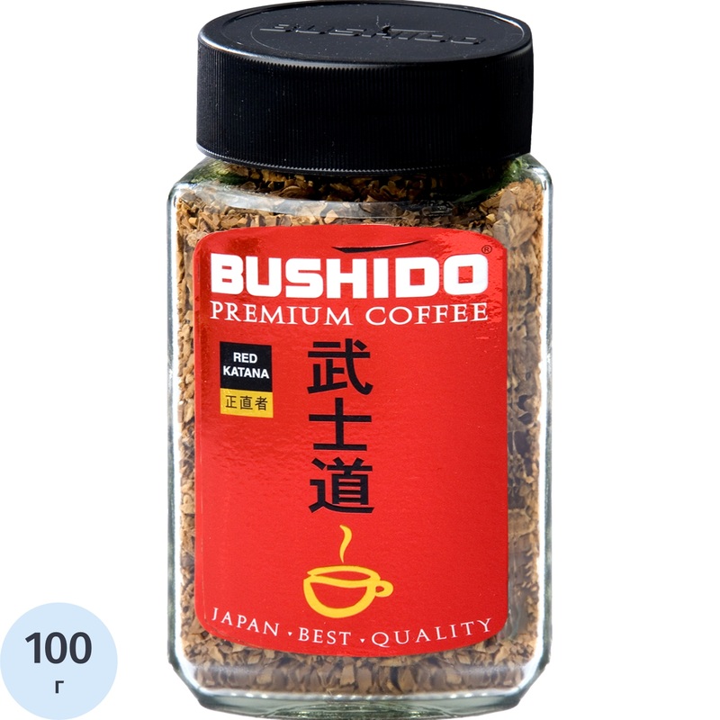 Изображение товара Кофе растворимый сублимированный Bushido Red Katana 100 г стеклянная банка
