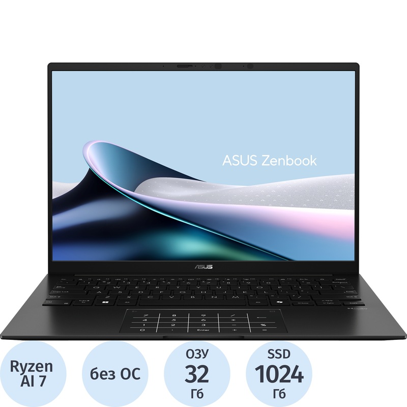 Изображение товара Ноутбук Asus ZenBook UM3406GA-QD009 14 OLED AMD Ryzen AI7 32ГБ SSD 1024ГБ