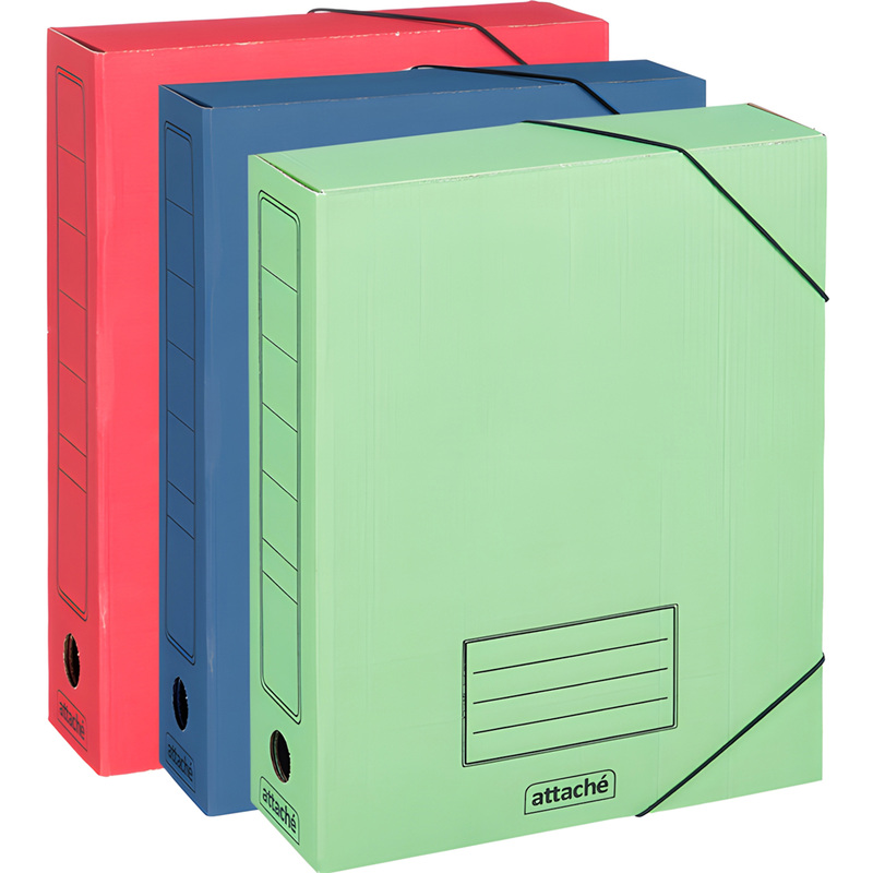 Изображение товара Архивный короб гофрокартон Attache 252x75x326 мм до 750 листов