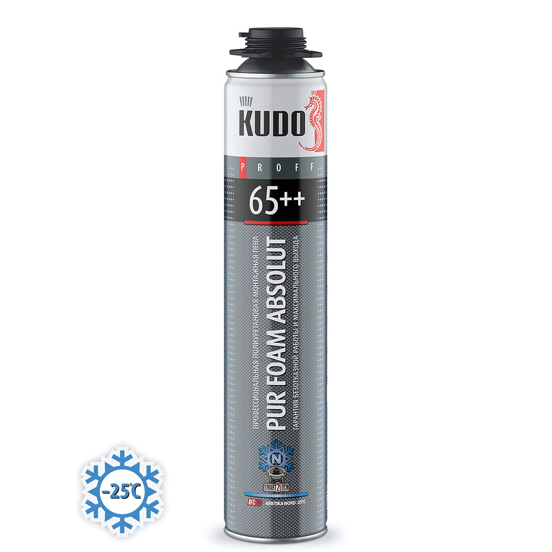 Изображение товара Пена монтажная Kudo Absolut Proff 65++ Arktica Nord зимняя 1000 мл профессиональная