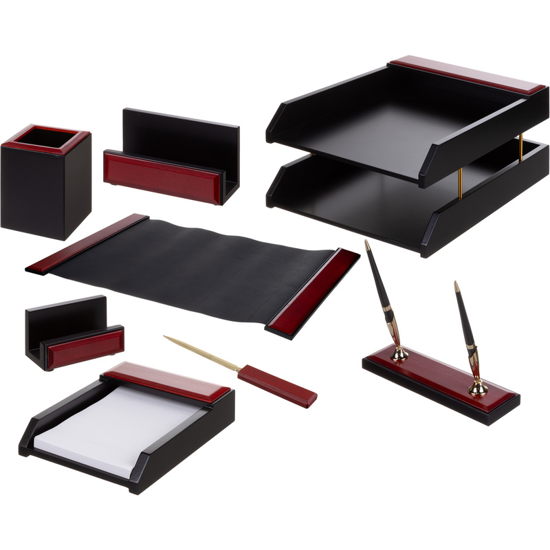 Изображение товара Набор настольный M8G-1A МДФ красное дерево (8 предметов)