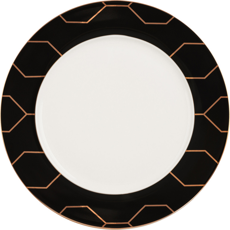 Изображение товара Обеденная тарелка Nadoba Mari Ella 27 см фарфор декоративная с золотым кантом