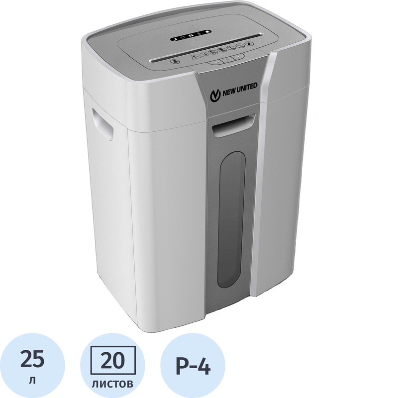Изображение товара Уничтожитель документов New United Etalon ET-20C 4 уровень секретности корзина 25л