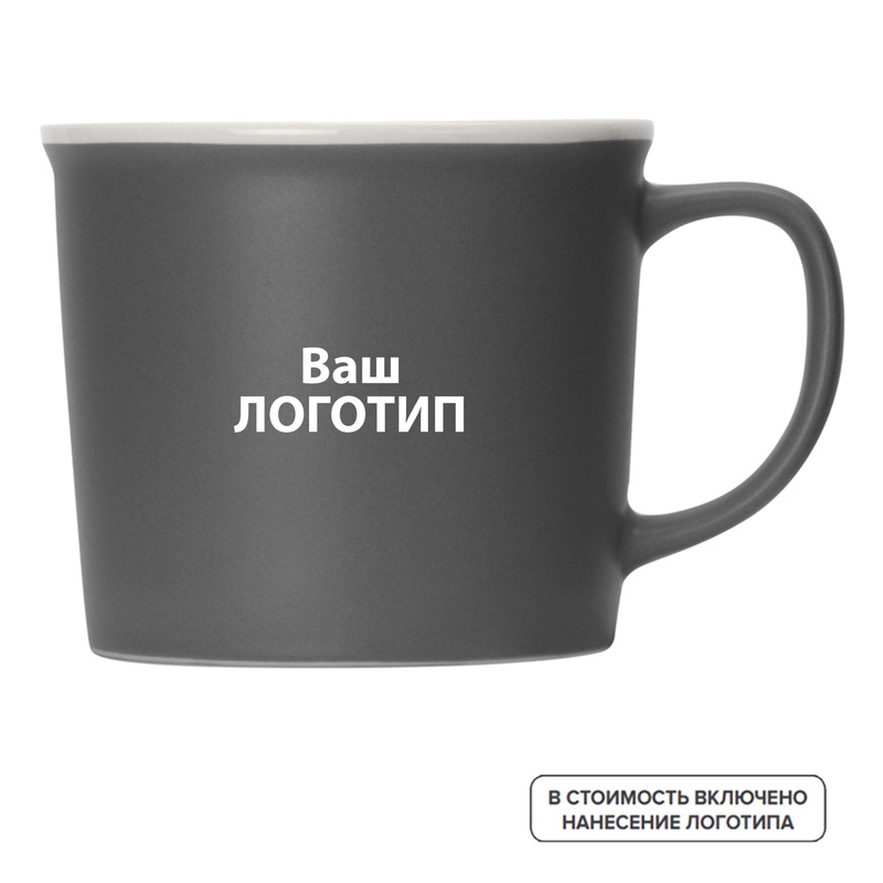 Изображение товара Фарфоровая кружка Nancy 360 мл с индивидуальной печатью для бизнеса