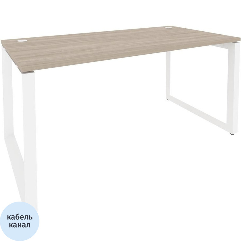 Изображение товара Стол прямой ONIX-О O.MO-SP-4.8 дуб аттик белый 1580х800х750 мм