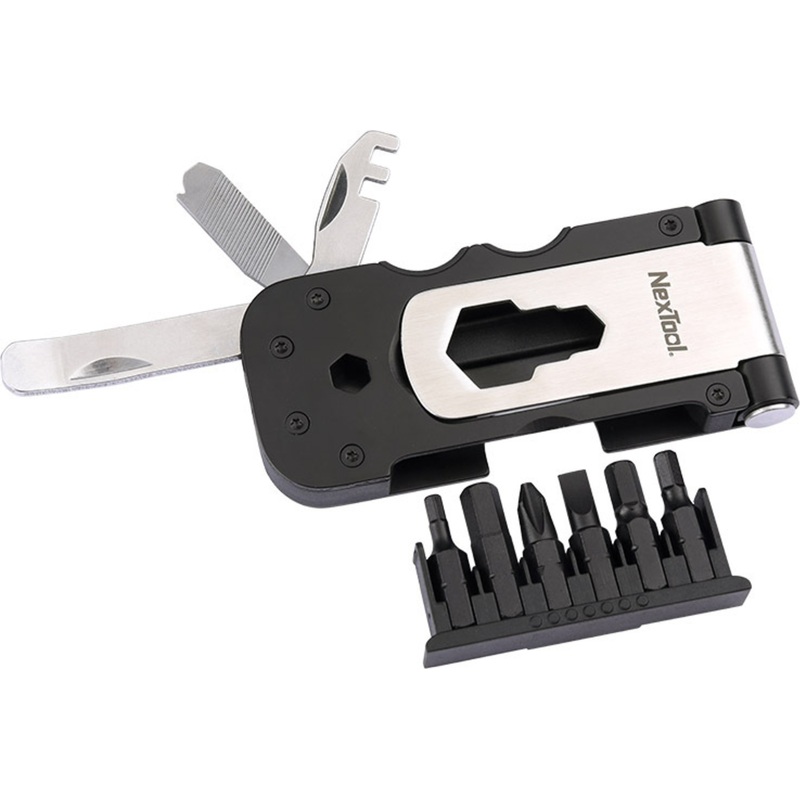 Изображение товара Мультитул Xiaomi Bicycle Tool 8 функций черный - компактный инструмент для велосипеда