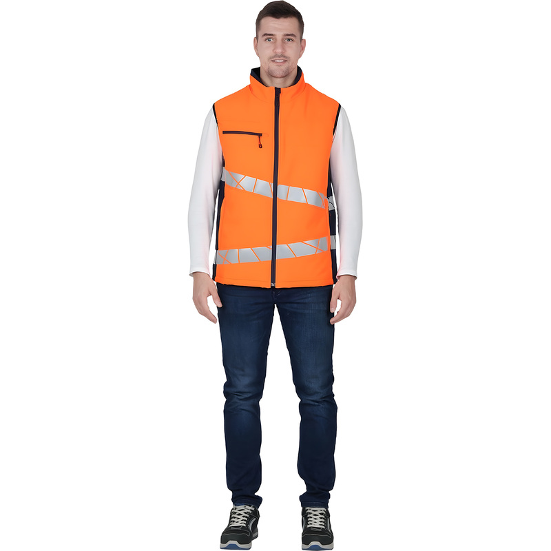 Изображение товара Жилет сигнальный утеплённый Active оранжевый/синий размер 48-50