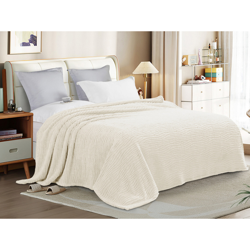 Изображение товара Микрофибра плед Cleo Gammi 180x200 см белый гипоаллергенный мягкий