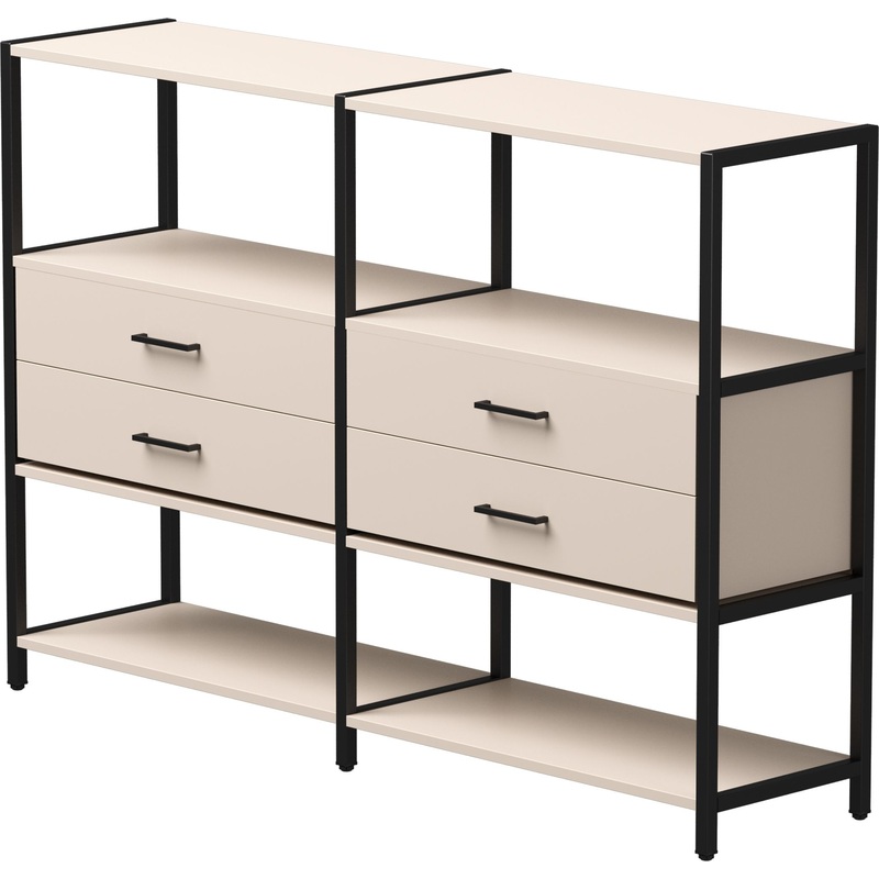 Изображение товара Стеллаж для документов EVO 254ST2GU9005 кашемир чёрный 1635х385х1120 мм