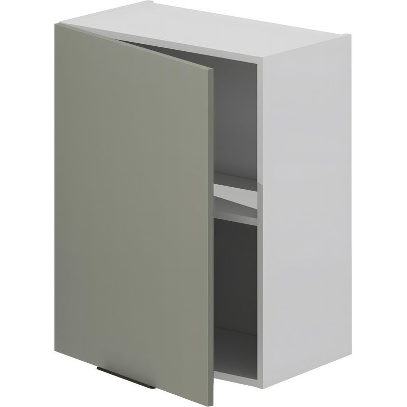 Изображение товара Шкаф кухонный VOK W1D_72_60 платиновый зелёный/белый шагрень 600х315х720 мм