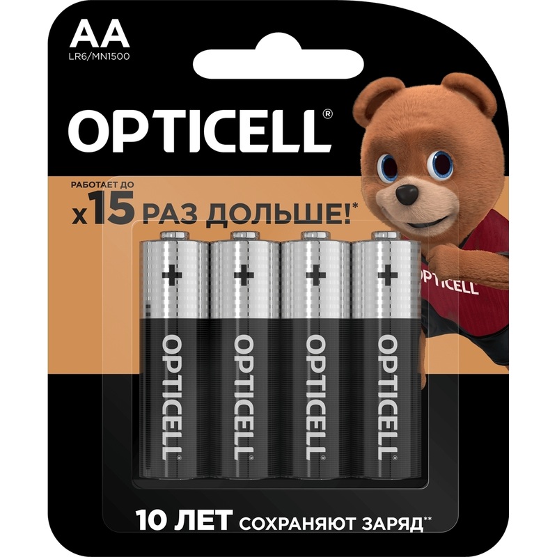 Изображение товара Батарейка AA пальчиковая Opticell Basic 4 штуки