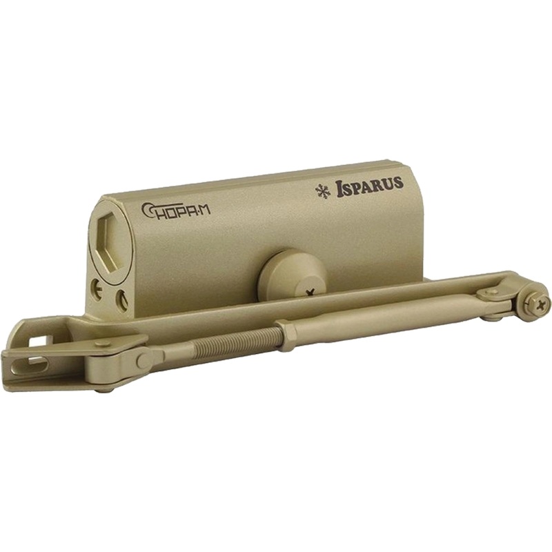 Изображение товара Доводчик дверной Isparus 430 до 120 кг золотистый (18343)