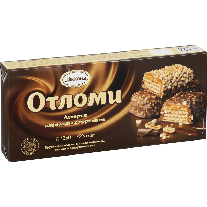 Изображение товара Вафли Акконд Тортики Отломи ассорти 250 г