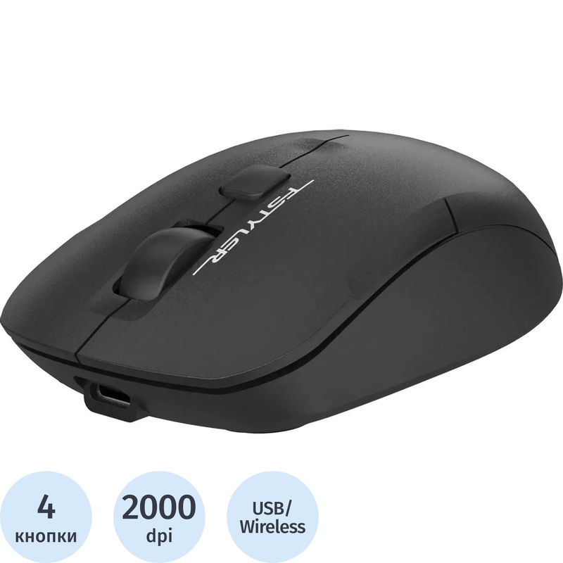 Изображение товара Беспроводная мышь A4Tech Fstyler FG16CS Air2 черная