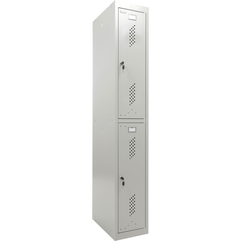 Изображение товара Уценка. Шкаф для одежды металлический Практик ML 12-30 (серый, 300х500х1830 мм)