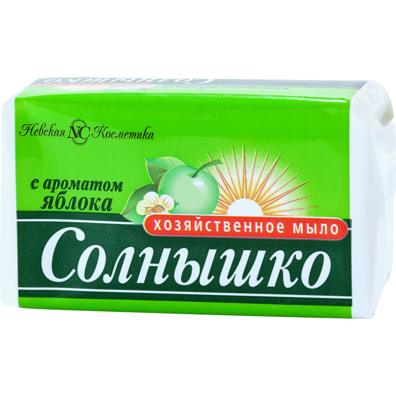 Изображение товара Мыло хозяйственное Солнышко Яблоко 70.5% 140 г