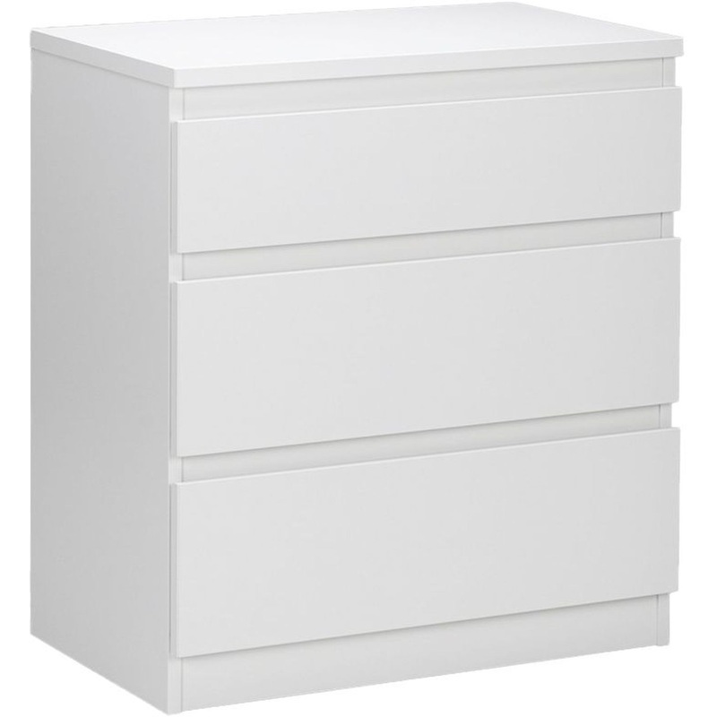 Изображение товара Комод Кастор белый с 3 ящиками для хранения