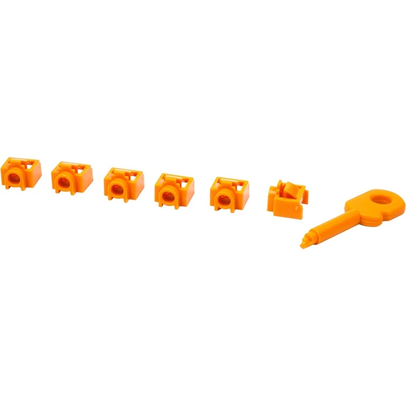 Изображение товара Вставка Lanmaster LAN-SEC45-PL-SET-OR RJ-45 6 штук для Ethernet