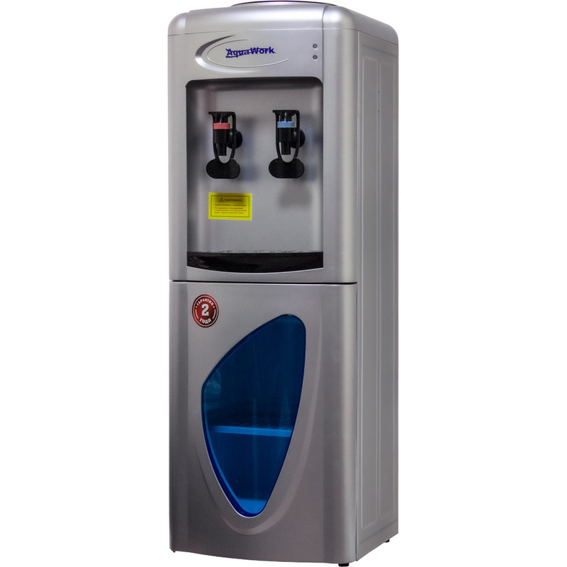 Изображение товара кулер для воды Aqua Work AW 0 7LDR нагрев охлаждение серебристый