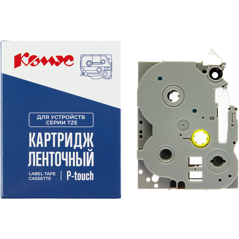 Изображение товара Картридж Комус TZE-561 для принтера этикеток Brother 36 мм синий с черным шрифтом