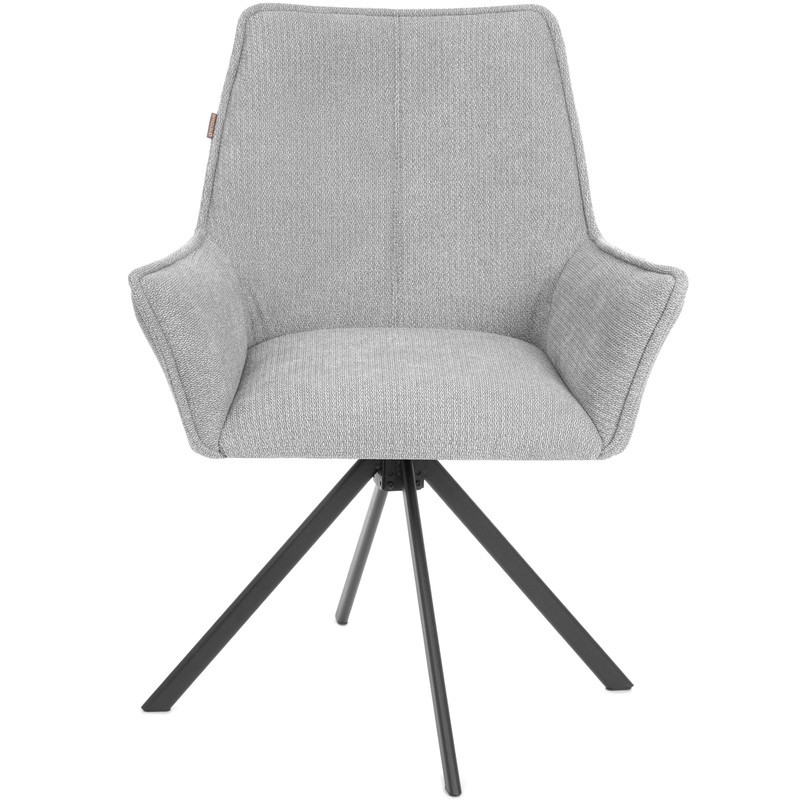 Изображение товара Обеденное кресло TetChair Murano светло-серое велюр букле металл Россия стильное