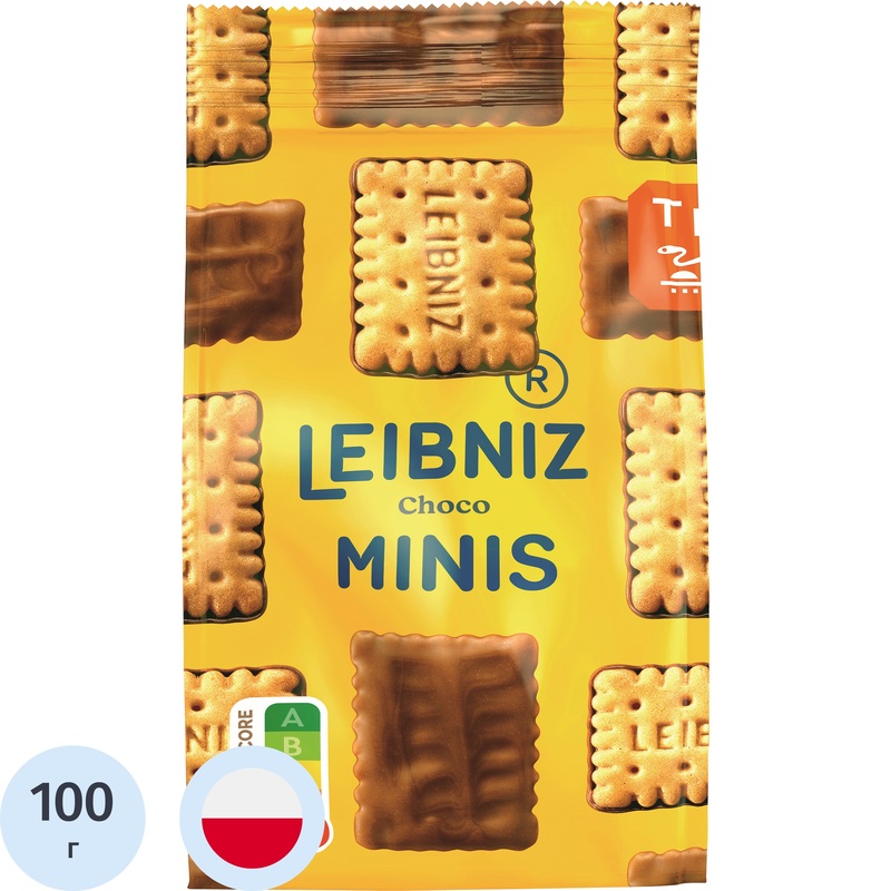 Изображение товара Печенье сливочное Leibniz Choco Minis с молочным шоколадом 100 г