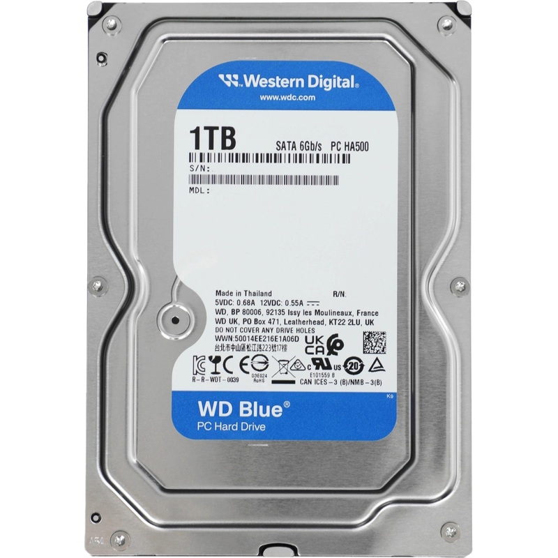 Изображение товара WD Blue 1 ТБ HDD WD10EARZ 3.5" SATA 5400rpm 64MB
