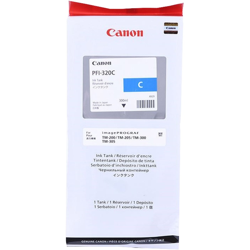 Изображение товара Оригинальный голубой струйный картридж Canon PFI-320C 2891C001 для профессиональной печати