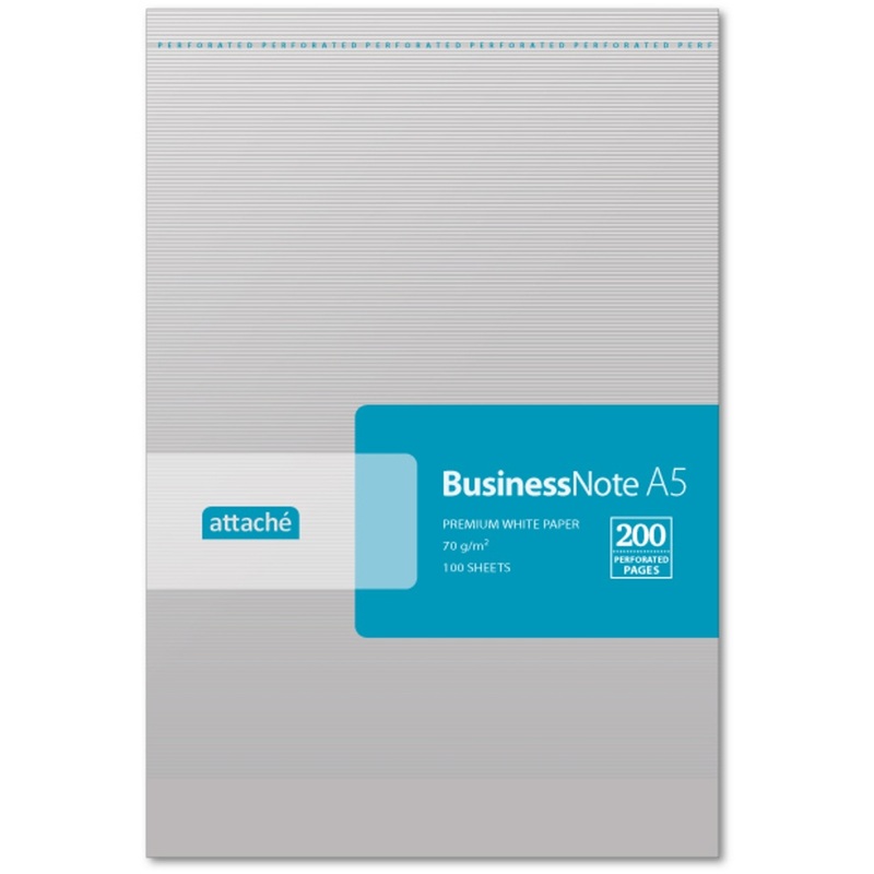 Изображение товара Блокнот Attache Микроперфорация А5 100 листов серебристый с линейкой