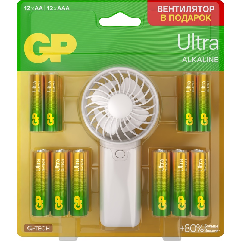 Изображение товара Батарейка AA и AAA GP 15AU/24AU/FANWETA21-2CRSBC24 (24 штуки)