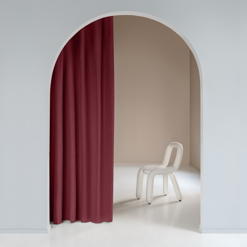 Изображение товара Штора Волшебная ночь Рогожка 200x270 см бордовая (1 штука)