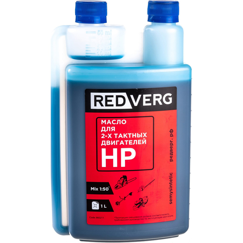 Изображение товара Масло для двухтактных двигателей RedVerg RD-2T-1L-TC 1 литр полусинтетика