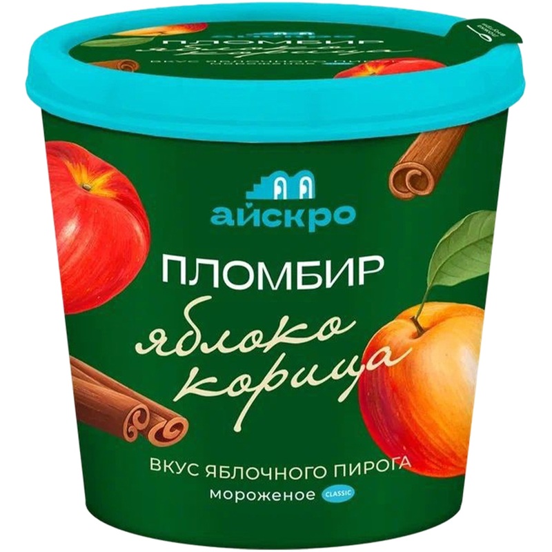 Изображение товара Мороженое пломбир яблоко-корица 84 по 75 г