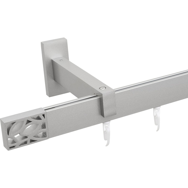 Изображение товара Карниз для штор однорядный Хай Тек Твист сатин 200 см металлический